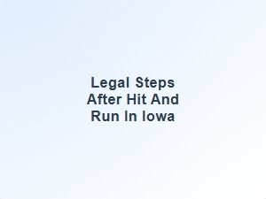 Legal Steps After Hit and Run in Iowa